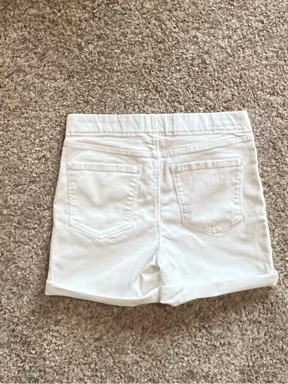Liverpool Women’s “The Short” Pull- On White Rolled-Hem Denim Shorts - Picture 2 of 6
